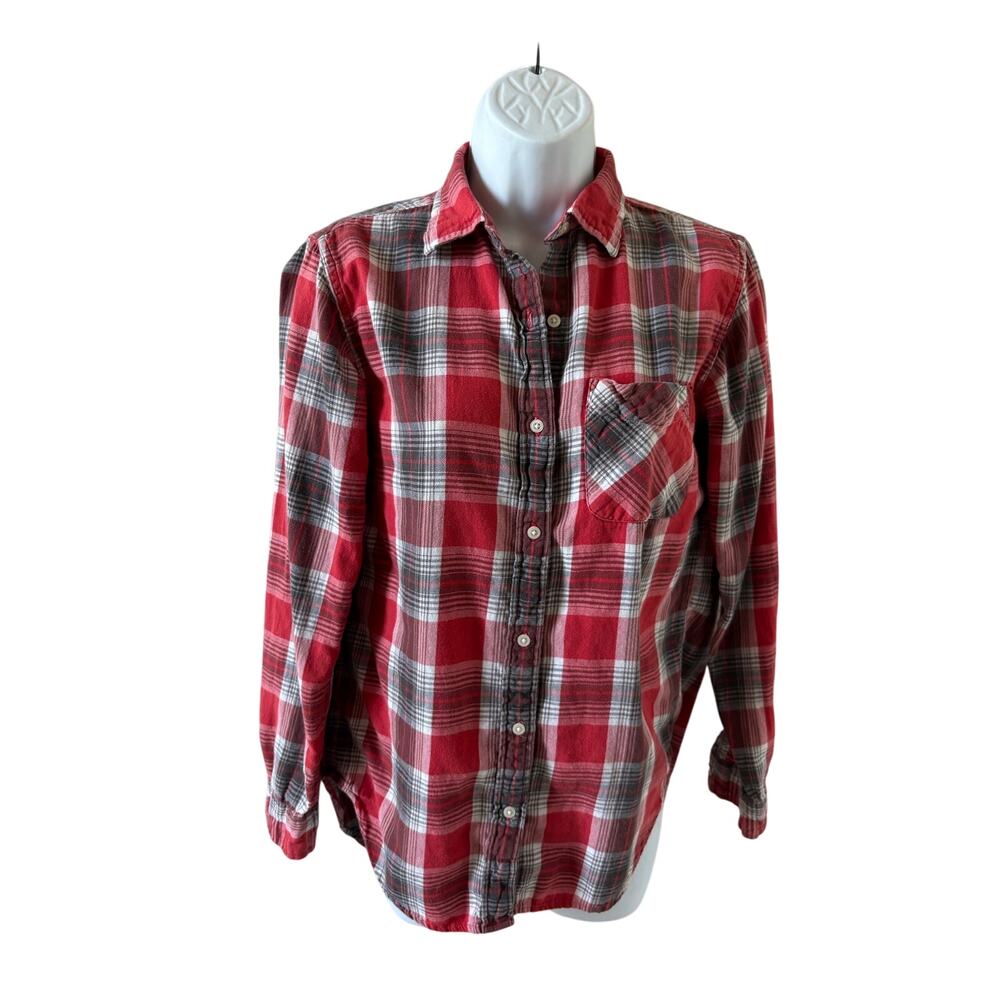 Ralph Lauren RL Denim & Supply Boyfriend Plaid Flannel Shirt Juniors Size S